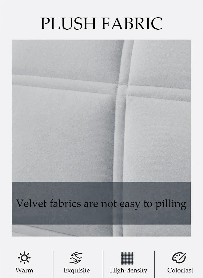 DUNISO Bed headbroad cover，Large size bed headbroad cover ，All inclusive dustproof backrest cover，Pinching cotton  thickening lattice upholstered，for Bedroom Decor, Washable (Grey,180cm) - Image 3