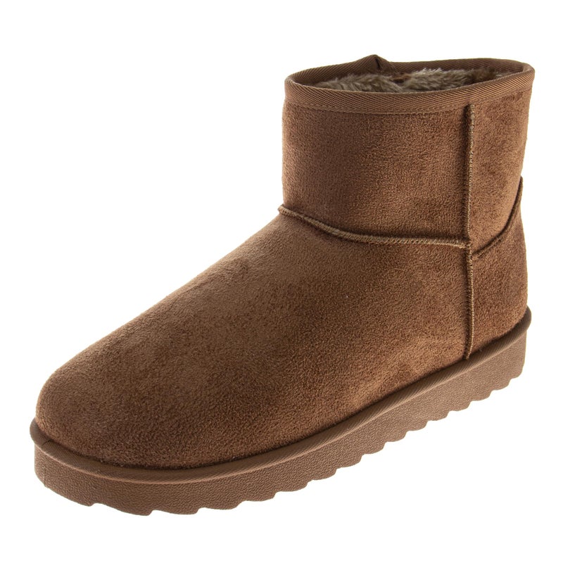 Avalanche Men Winter Boots - Fashion Ankle Boot Suede Shoes - Chestnut (Size 9.5 Adults)