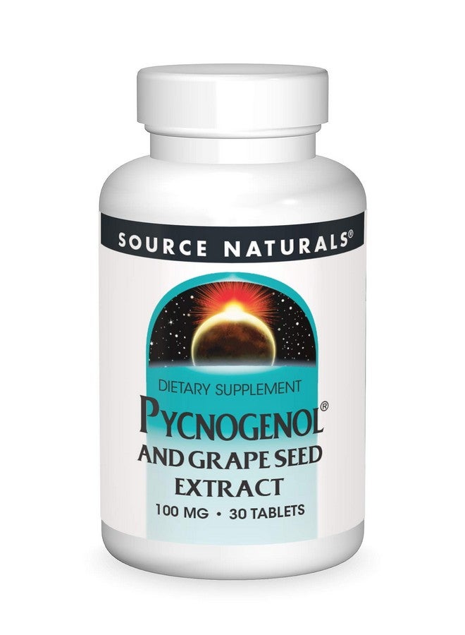 Source Naturals بيكنوجينول ومستخلص بذور العنب 100 ملغ مكمل غذائي 30 قرص مزيج قوي من اثنين من مضادات الأكسدة الطبيعية القوية* - Image 1
