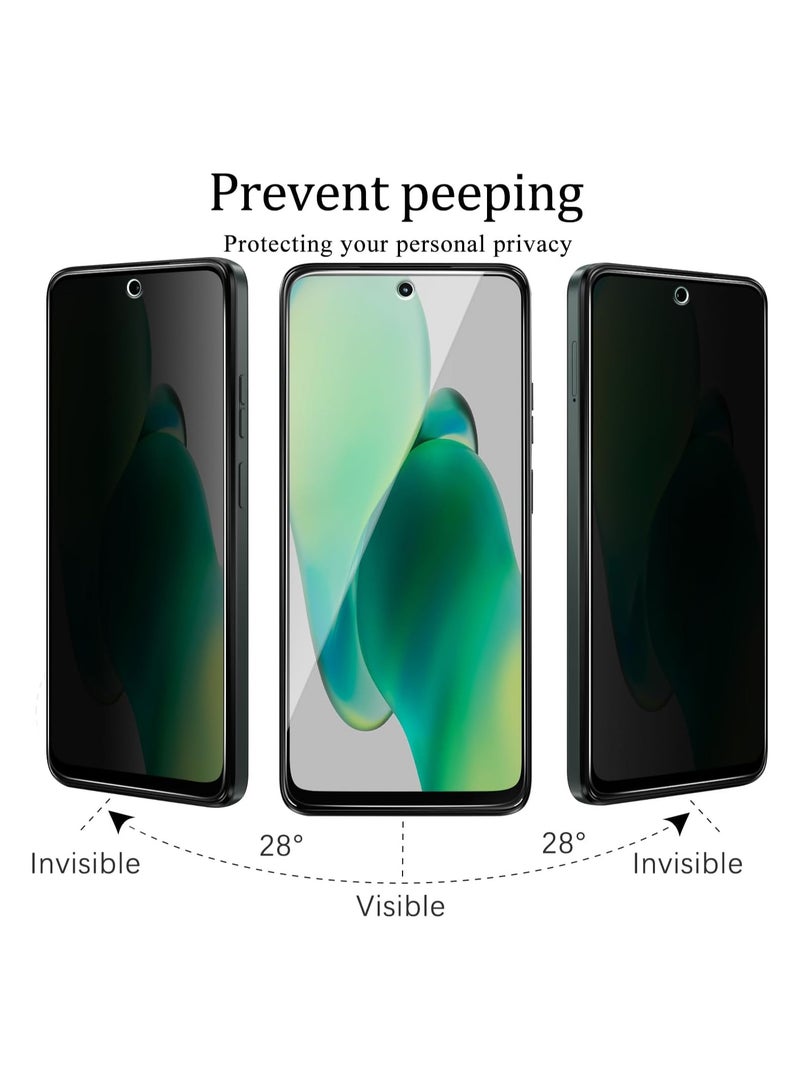 1 Pack for Moto G56 Privacy Tempered Glass Screen Protector, 9H Anti Spy Private Film, Anti-Scratch, Case Friendly  - Image 2