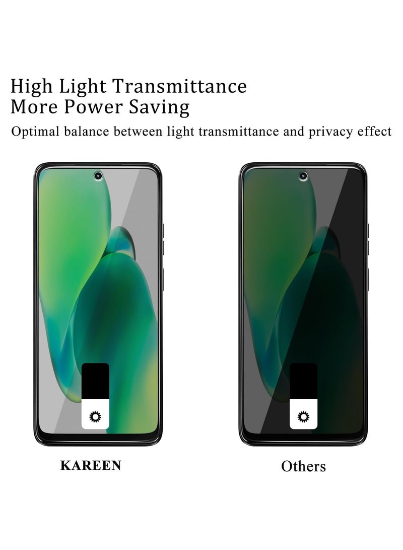 1 Pack for Moto G56 Privacy Tempered Glass Screen Protector, 9H Anti Spy Private Film, Anti-Scratch, Case Friendly  - Image 3