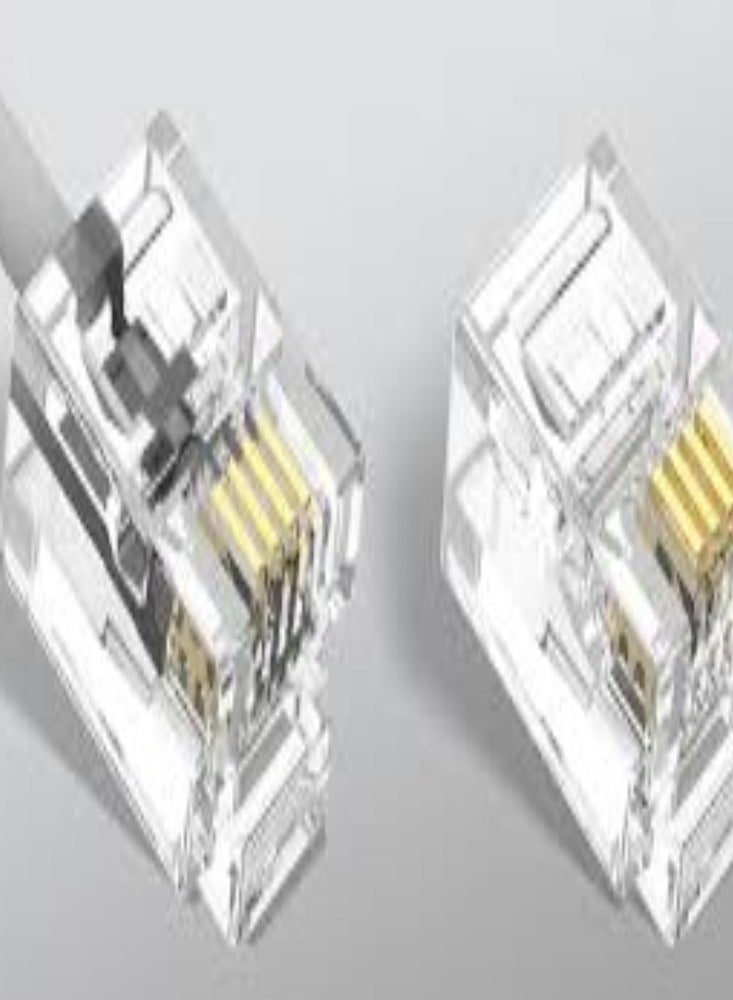 KNP RJ11 Ethernet Cable Connector is designed for use with telephone lines and is commonly used for connecting devices such as telephones, fax machines, and modems. - Image 2