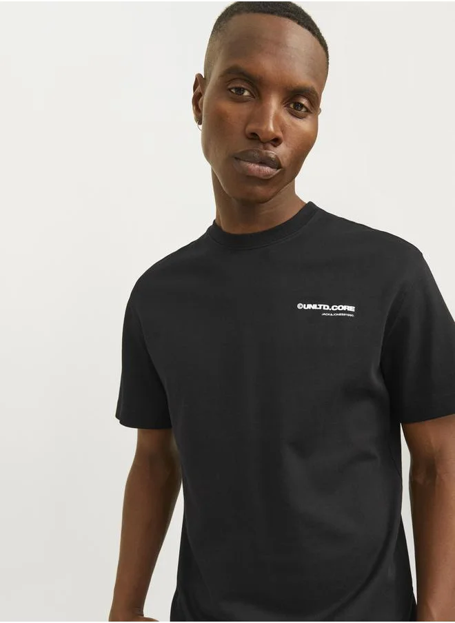 JACK & JONES Aero Print Crew Neck Relaxed Fit T-Shirt
