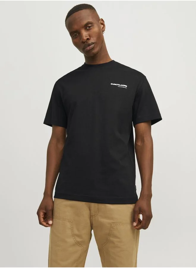 JACK & JONES Aero Print Crew Neck Relaxed Fit T-Shirt