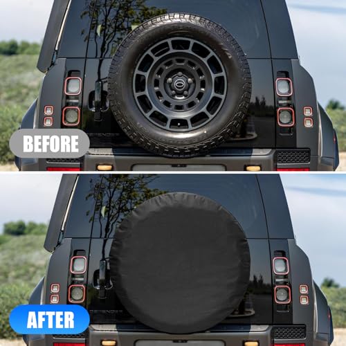 EVGoXMods Spare Tire Cover Compatible with Land Rover Defender 90 110 130 2/4 Door 2025 2024 2023 2022 2021 2020, Polyester Spare Tyre Wheel Protector Exterior Accessories - Image 4