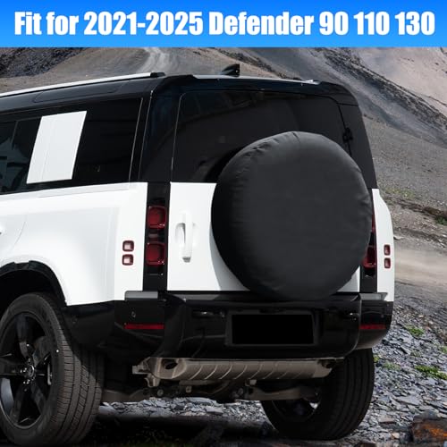 EVGoXMods Spare Tire Cover Compatible with Land Rover Defender 90 110 130 2/4 Door 2025 2024 2023 2022 2021 2020, Polyester Spare Tyre Wheel Protector Exterior Accessories - Image 3