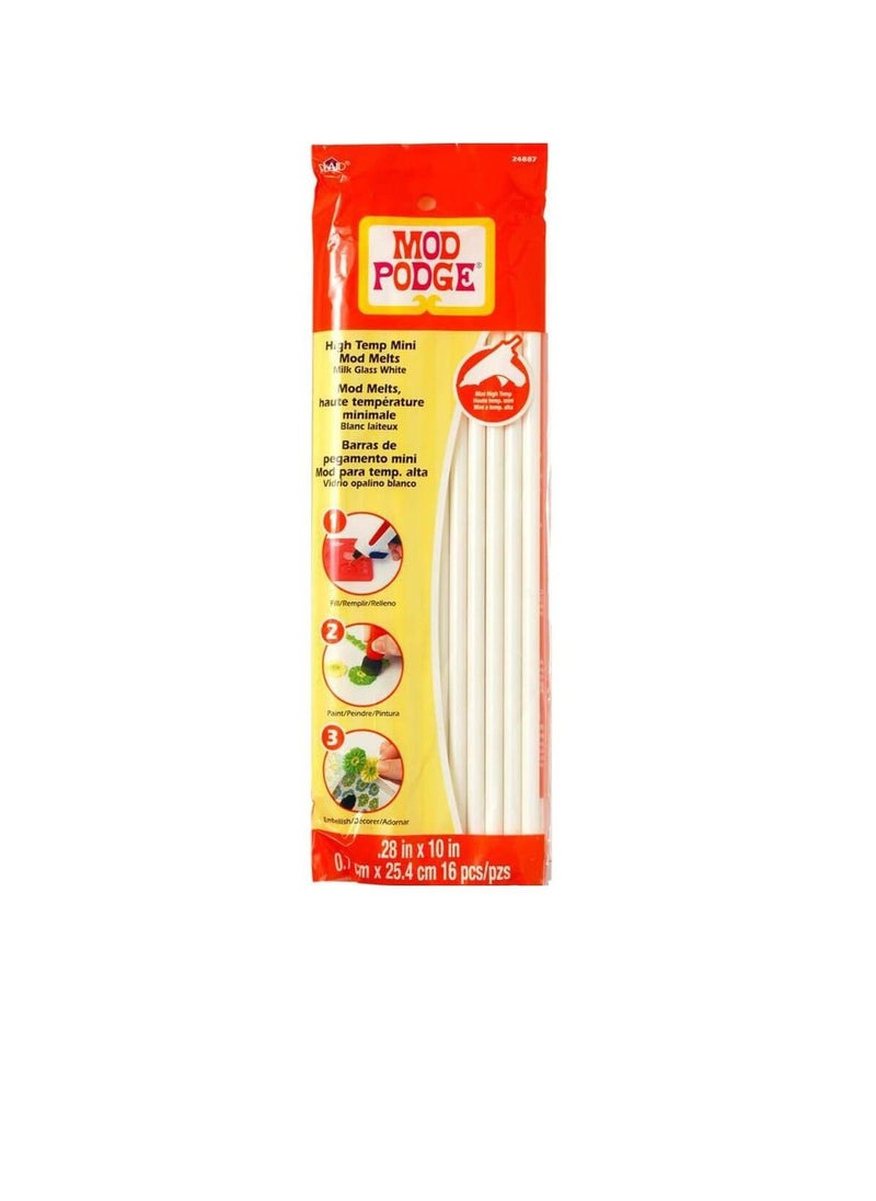 Mod Podge - Mod Podge High Temp Mod Melts .28in x 10in 16pcs Milk Glass White - Image 1