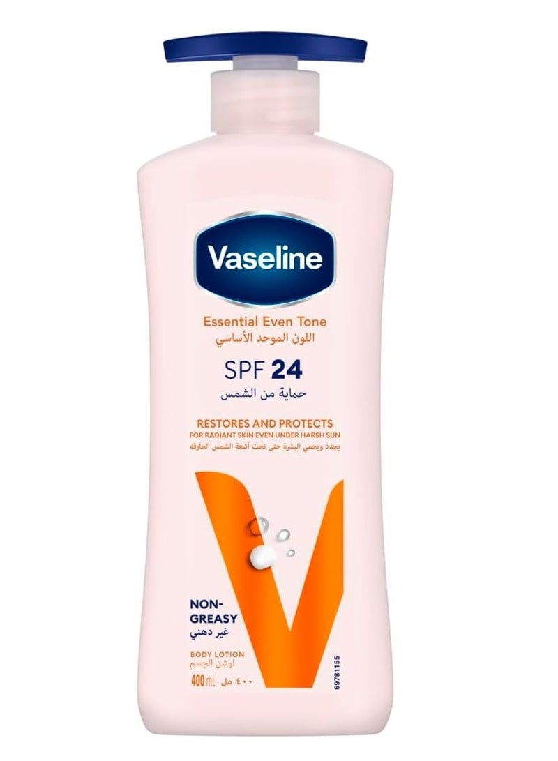 Vaseline Body Lotion Essential Even Tone UV Lightening with Vitamin B3 for Fair Even Toned Skin, 400ml - Image 1