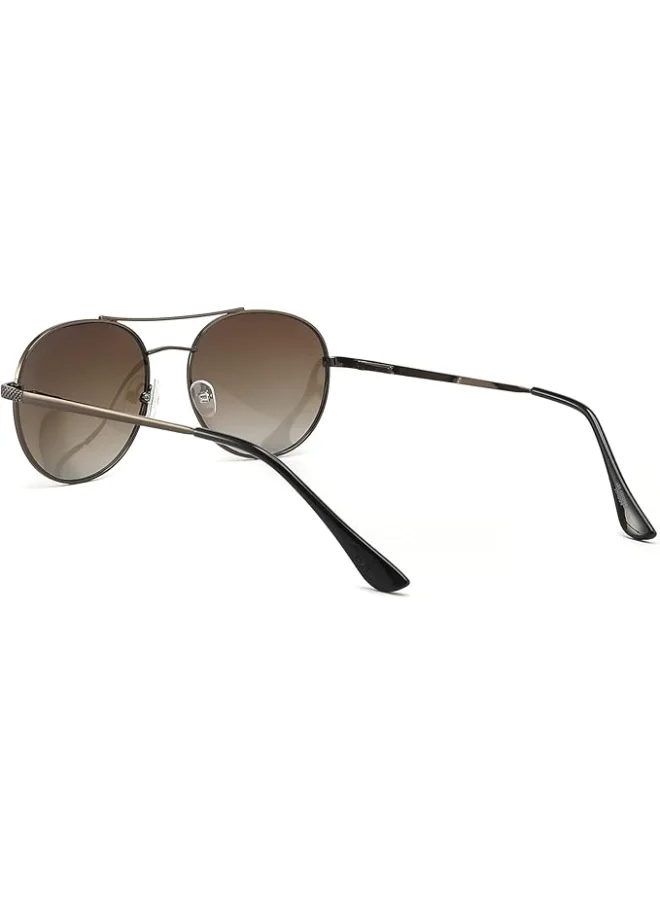 Lee Cooper Polarized Sunglasses Brown Frame Gradient Brown Mirror Lens 54mm  - LC1035C03