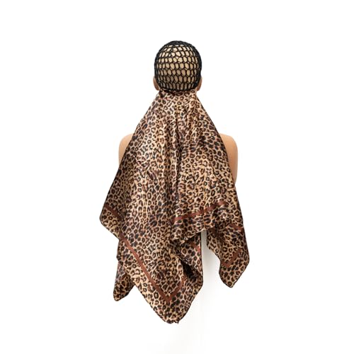 ROSEBONY Wrap Cap Hair Net with Scarf Heatless Silk Press Hair Care Shower Cap color3 - Image 1