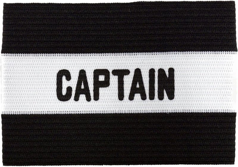 Kwik Goal Adult Captain Armband - Black with White Stripe - Image 1