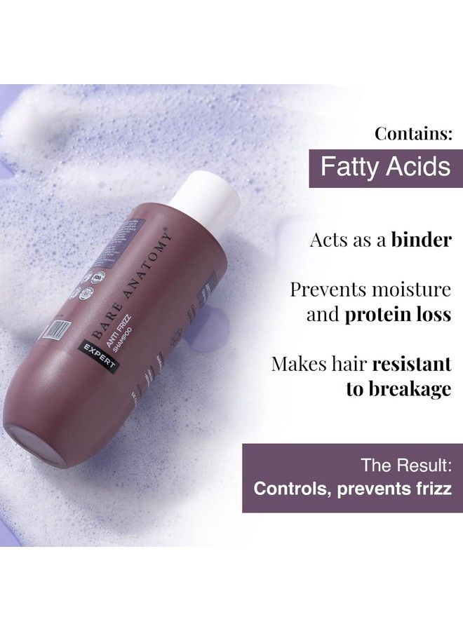 BARE ANATOMY Anti Frizz Shampoo Frizz Control Upto 24 Hours Powered By Hyaluronic Acid & Fatty Acids Dry & Frizzy Hair Smooth Shiny & Frizz Free Hair For Unisex 250Ml  - Image 5