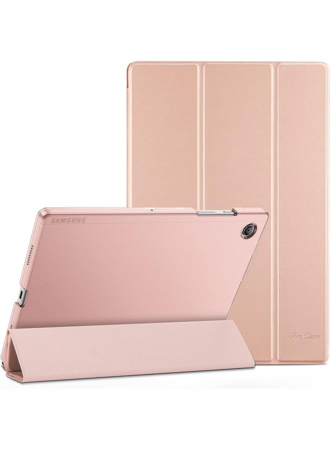 Procases for Galaxy Tab A8 10.5 Case, Slim Stand Hard Back Shell Protective Smart Cover Case for Galaxy Tab A8 10.5 Inch 2022 SM-X200 X205 X207 -Rosegold - Image 1