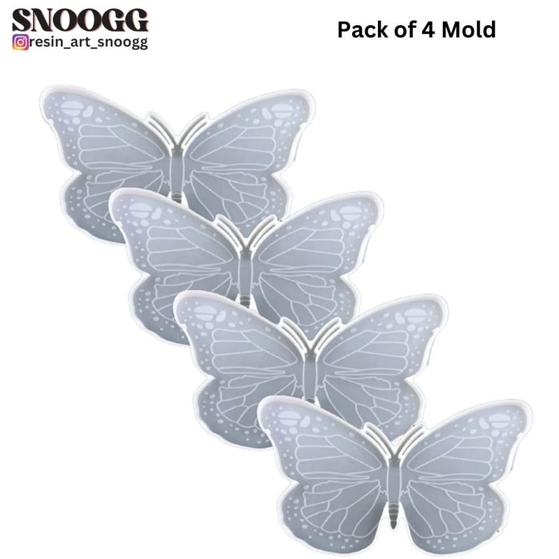 Snoogg SNOOGG Pack of 8 Inch / 5 Piece of Butterfly Mould Epoxy Resin Casting Moulds for Making and DY Home Decoration Resin Art, Butterfly Keychain Earring - Image 2