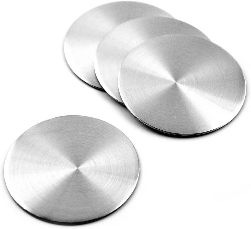 RTRHINOTUNING 4pcs 50mm/1.97in Wheel Center Caps Stickers Sliver Aluminum Alloy Anti-Rust Badge Emblems Decals - Image 5