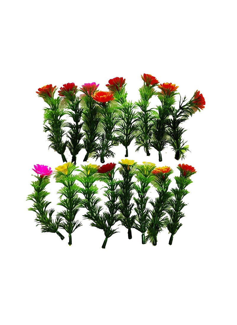 Zintalic - Zintalic Artificial Mini Plastic Tree Flowers for Project Making and Decoration (24 Pieces) - Image 1