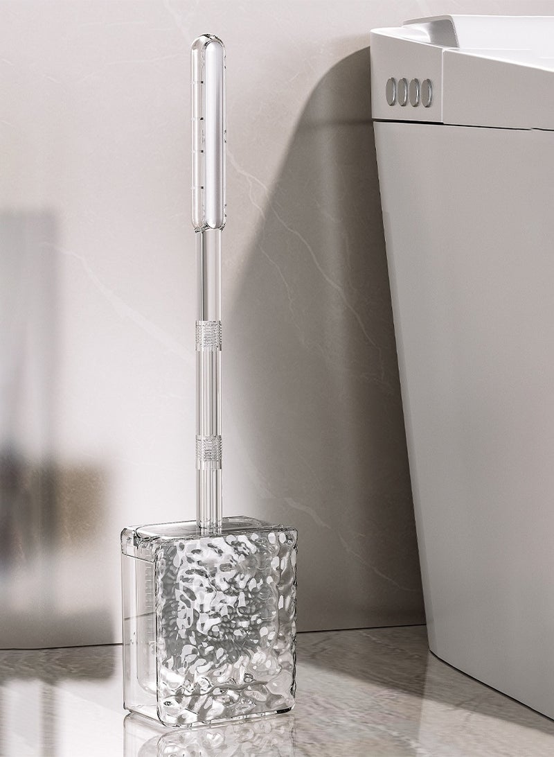 هايدو الجليد الفاخر - فرشاة المرحاض الشفافة من السيليكون ، الجدار - المثبت والأرضية - فرشاة تنظيف الحمام الدائمة - Image 2