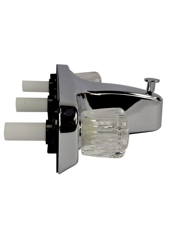 Danco Mobile Home RV Tub Shower Center-Set Faucet, 8 inch, 2-Handle, Chrome with Clear Acrylic Handles (33156X) - Image 3