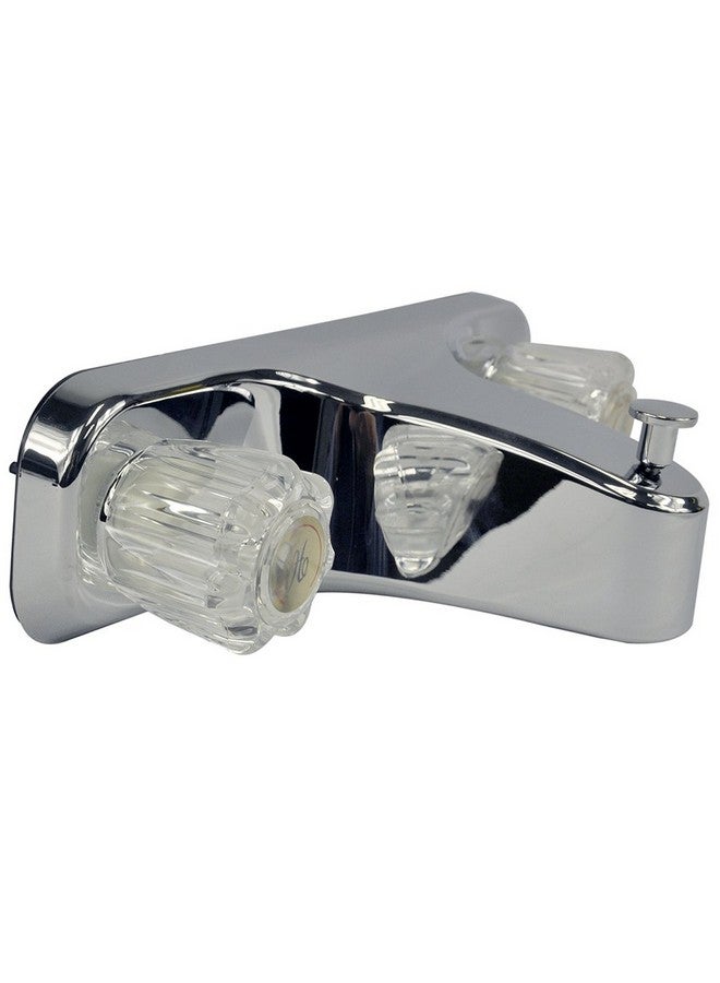Danco Mobile Home RV Tub Shower Center-Set Faucet, 8 inch, 2-Handle, Chrome with Clear Acrylic Handles (33156X) - Image 2