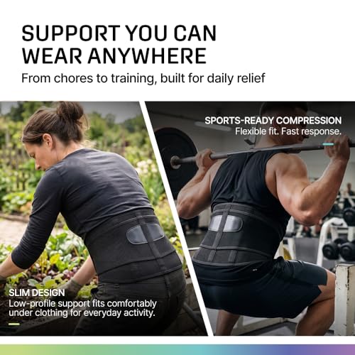 Modvel Lower Back Brace for Men and Women – Back Support Belt for Pain Relief, Herniated Disc, Sciatica, Scoliosis – Lumbar Compression Brace. - Image 5