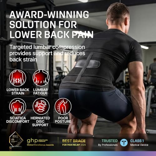 Modvel Lower Back Brace for Men and Women – Back Support Belt for Pain Relief, Herniated Disc, Sciatica, Scoliosis – Lumbar Compression Brace. - Image 2
