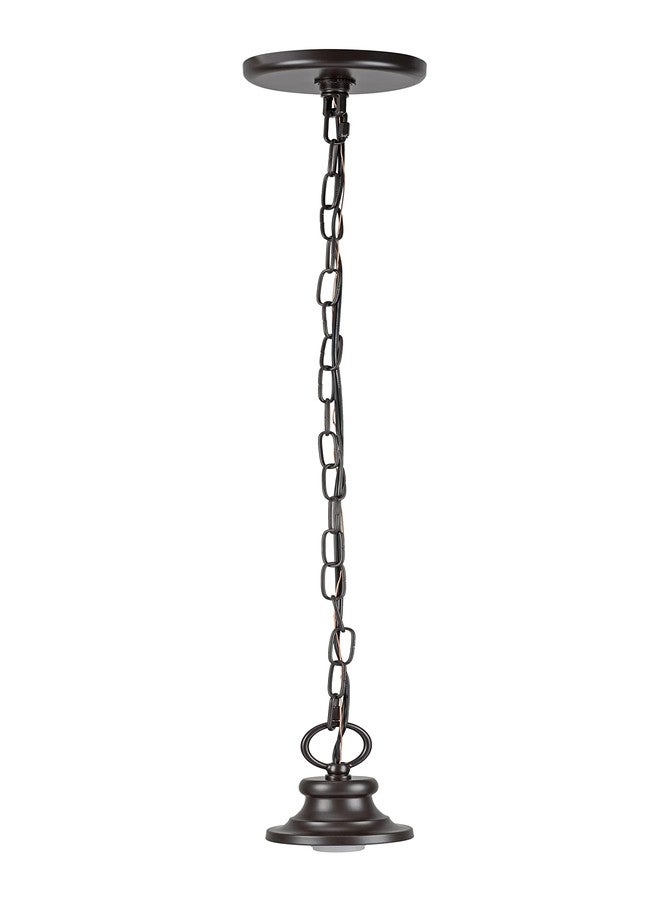 Aspen Creative 21048-11, Indoor Pendant Light Kit, 6' SPT-1 Black Wire / 5' Steel Chain. Socket Cup: 4" W x 2-3/8" H/Pendant Shade. Oil Rubbed Bronze. 1 Pack - Image 5