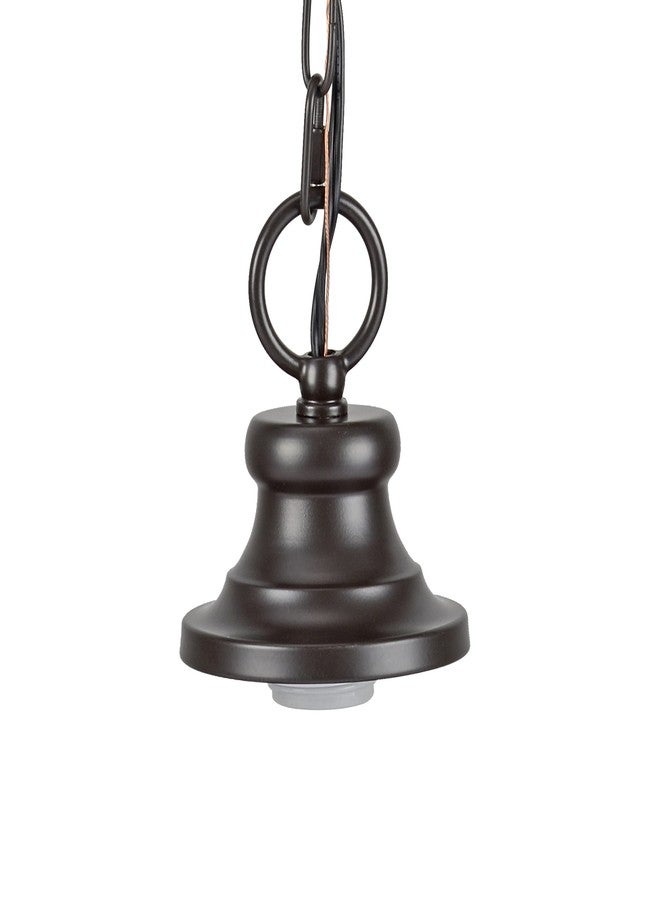 Aspen Creative 21048-11, Indoor Pendant Light Kit, 6' SPT-1 Black Wire / 5' Steel Chain. Socket Cup: 4" W x 2-3/8" H/Pendant Shade. Oil Rubbed Bronze. 1 Pack - Image 4