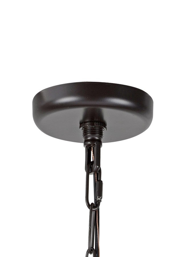 Aspen Creative 21048-11, Indoor Pendant Light Kit, 6' SPT-1 Black Wire / 5' Steel Chain. Socket Cup: 4" W x 2-3/8" H/Pendant Shade. Oil Rubbed Bronze. 1 Pack - Image 3