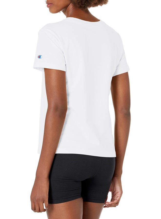 Champion Women's Plus Size Classic Tee, Script Logo, White-y08113, XS - Image 2