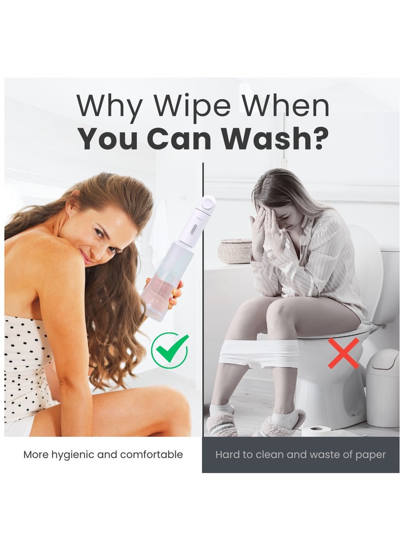 Nexso Portable Bidet for Travel | 350ml Travel bidet portable with Rechargeable Battery, IPX7 Waterproof, 2 Pressure Modes, Personal Hygiene Solution for Travel, Baby & Postpartum Care, Shattaf travel - Image 3