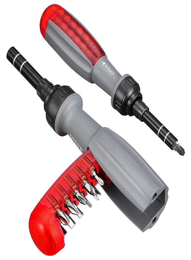RECTITUDE Ratcheting Screwdriver - 10 in 1 Multifunctional Combination Set, Durable Performance, Easy Access & Carry, Compact Design, Ergonomic Grip, Ensured Safety - Premium Screwdriver Set - Image 1