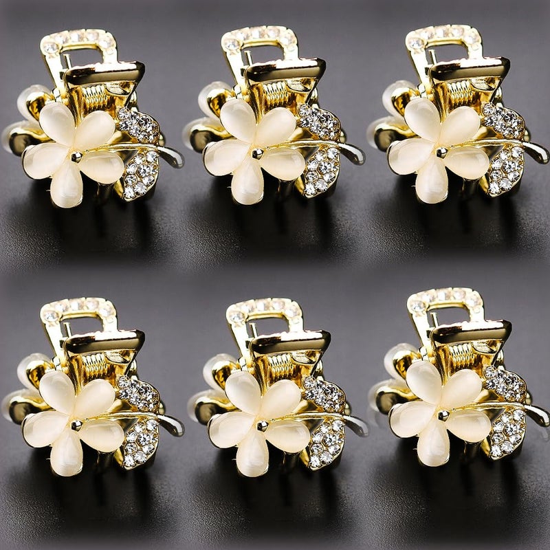 ANBALA Small Hair Claw Clips, Opal Rhinestone Hair Clamps, Grip Crystals for Thick, Thin, Long or Short Hair - Image 1