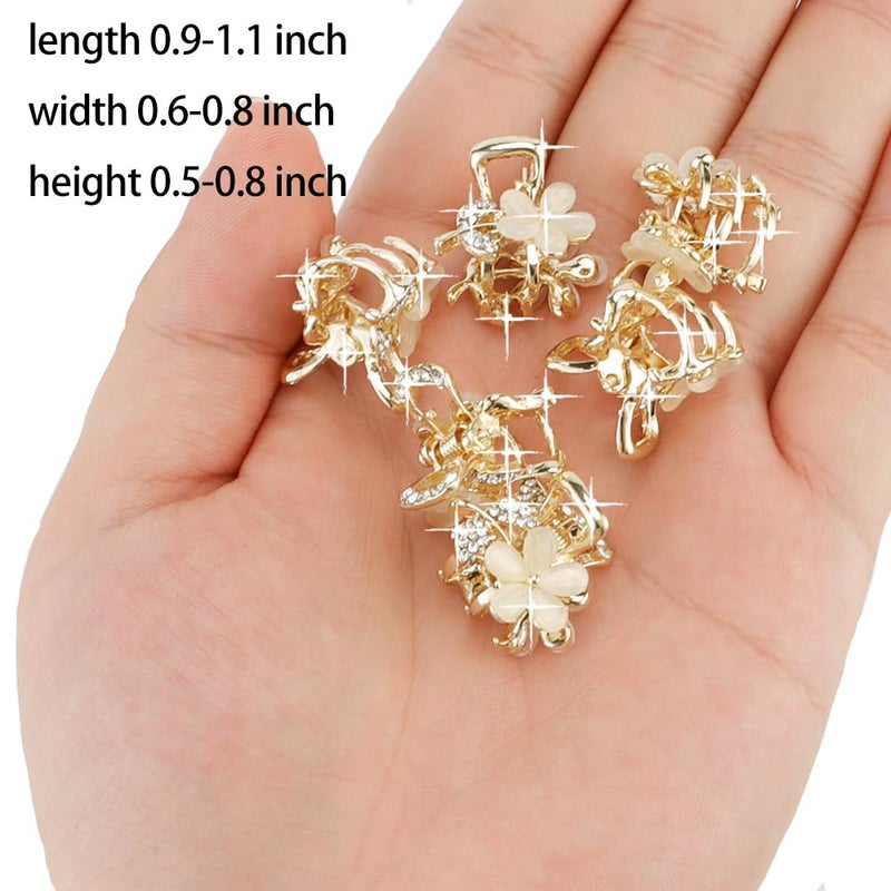 ANBALA Small Hair Claw Clips, Opal Rhinestone Hair Clamps, Grip Crystals for Thick, Thin, Long or Short Hair - Image 4