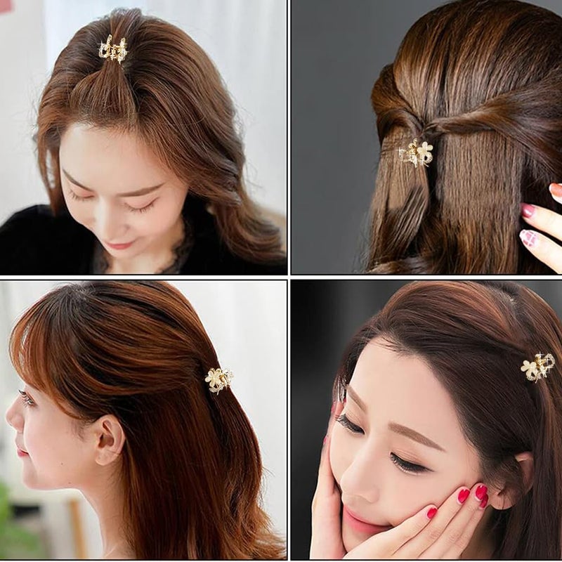 ANBALA Small Hair Claw Clips, Opal Rhinestone Hair Clamps, Grip Crystals for Thick, Thin, Long or Short Hair - Image 5