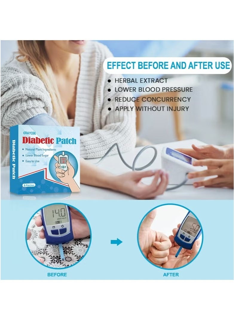 ERAYCEE Herbal Health Patch for Blood Sugar Regulation, Acupuncture Point Balance, Elderly Health Care, and Flat Blood Sugar Levels (6 Patches * 3 Boxes)  - Image 2