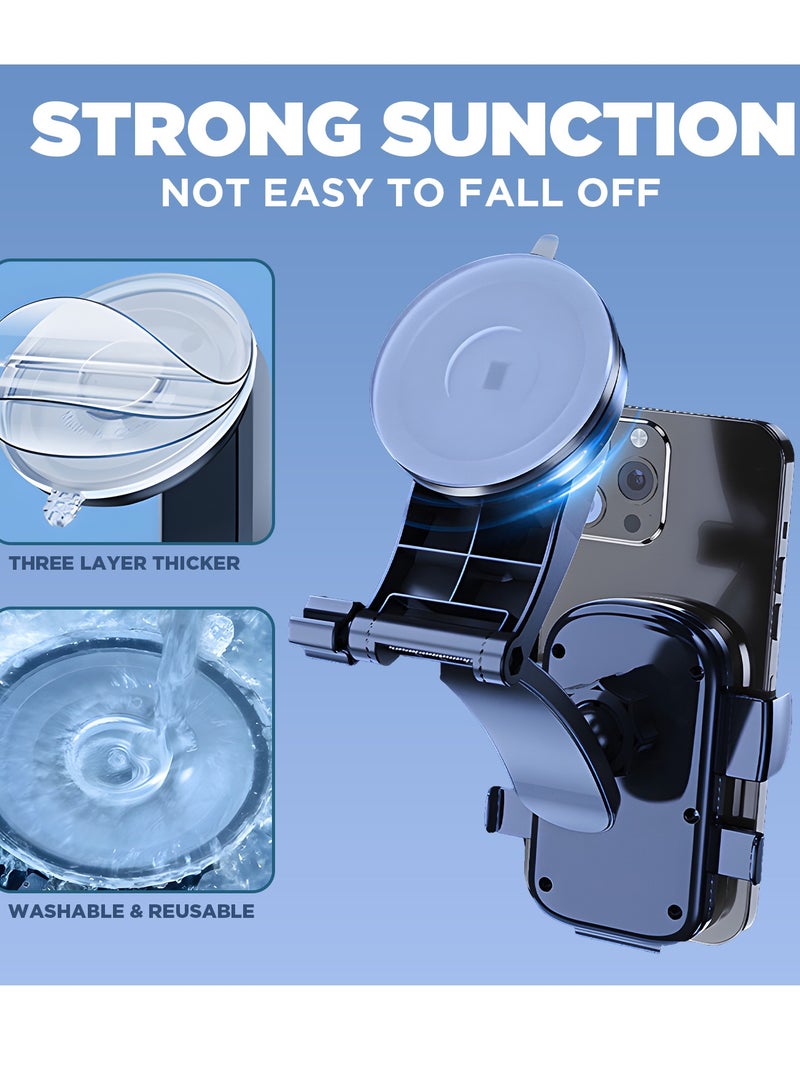 365Days Universal Car Mobile Phone Holder, long arm strong suction cell phone mount for dashboard windshield air vent,handsfree with multi head charging cable compatible with Iphone samsung huawei - Image 5