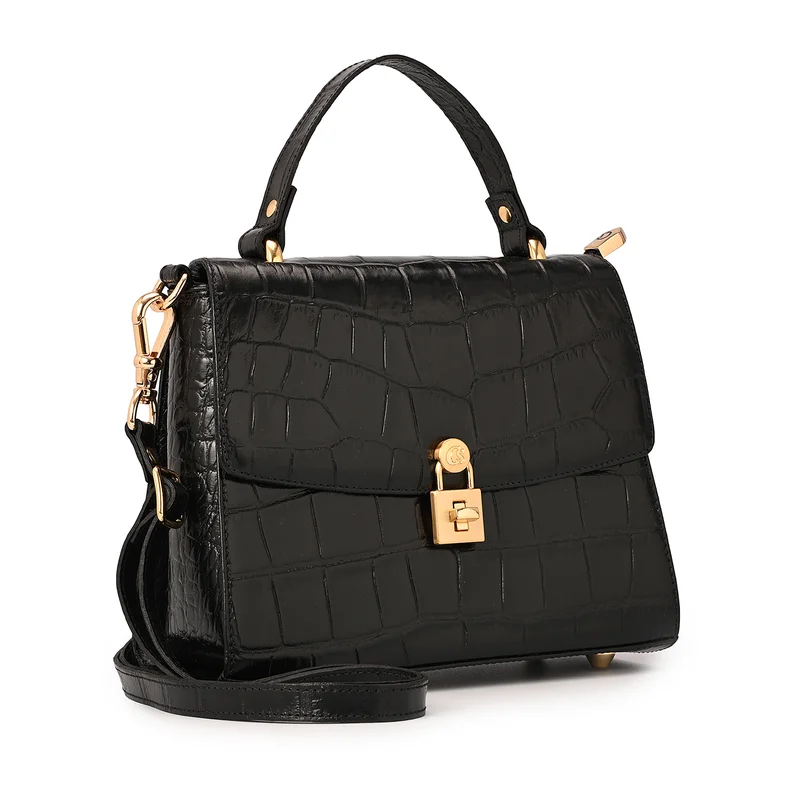 Carmen Steffens Classic Black Croco Bag
