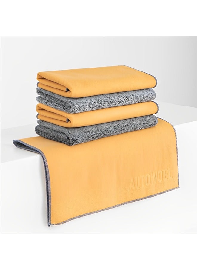 Beauenty 3pcs Premium Double-Sided Suede Microfiber Cleaning and Detailing Cloth for Automotive Care - Thickened Microfiber Drying Towel - Lint-Free Microfiber Cleaning Cloth for Cars(30x60cm) - Image 1