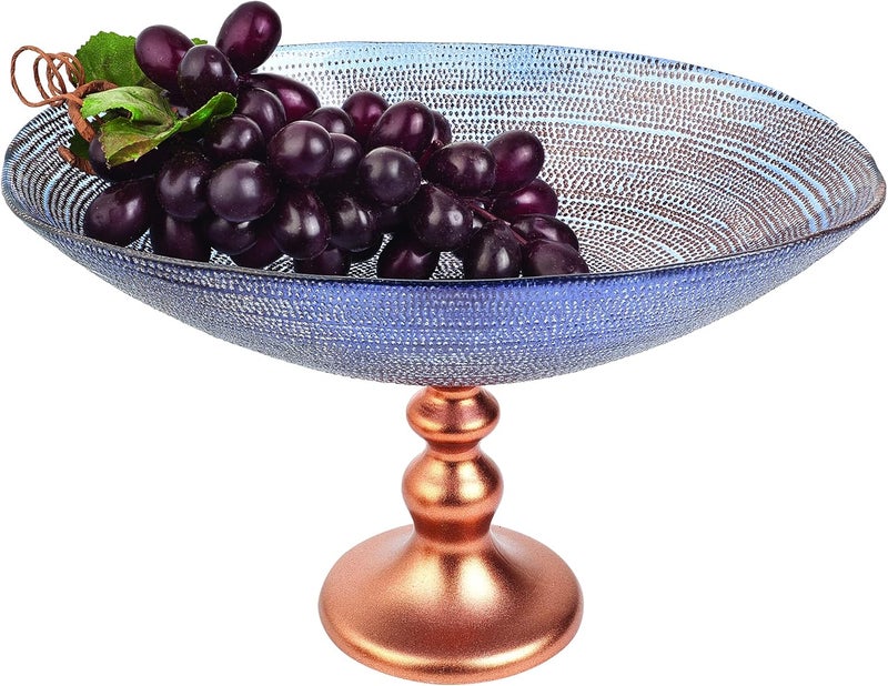 Badash Dory Footed Oval Centerpiece Bowl L12 x 8 x H7 - Image 1