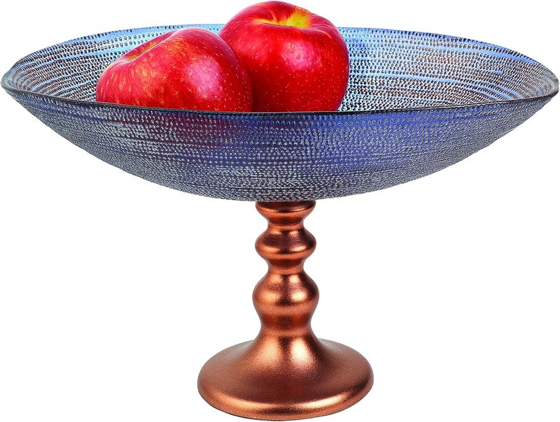 Badash Dory Footed Oval Centerpiece Bowl L12 x 8 x H7 - Image 2