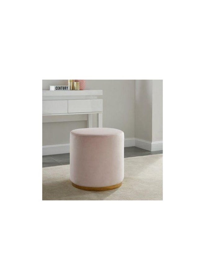 This elegant pink velvet pouf combines comfort and elegance to give any corner of the home a warm and modern feel. - Image 1