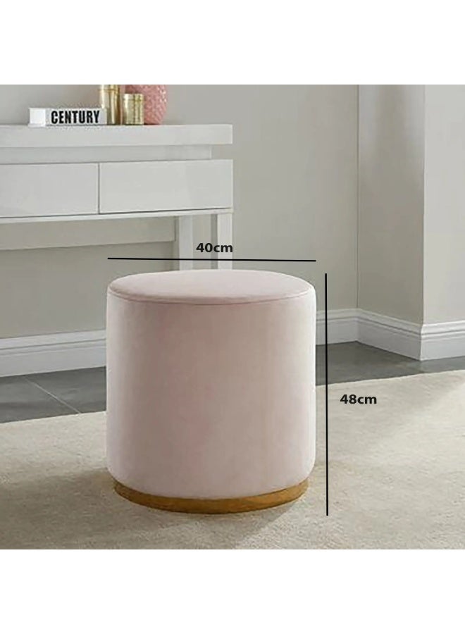 This elegant pink velvet pouf combines comfort and elegance to give any corner of the home a warm and modern feel. - Image 2