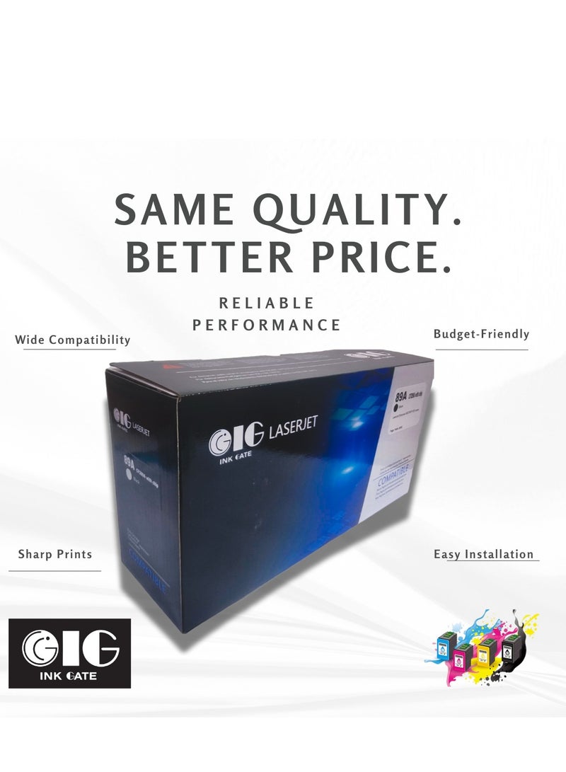 أي جي خرطوشة حبر متوافقة من IG – أسود – بديل HP 89A (CF289A) – لطابعات HP LaserJet Enterprise M507، M528 – حتى 5000 صفحة - Image 1