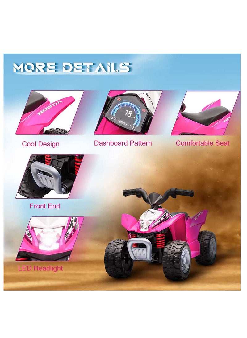 FACTUAL TOYS - HONDA QUAD BIKE ATV ELECTRIC - PINK (6V) - Image 1