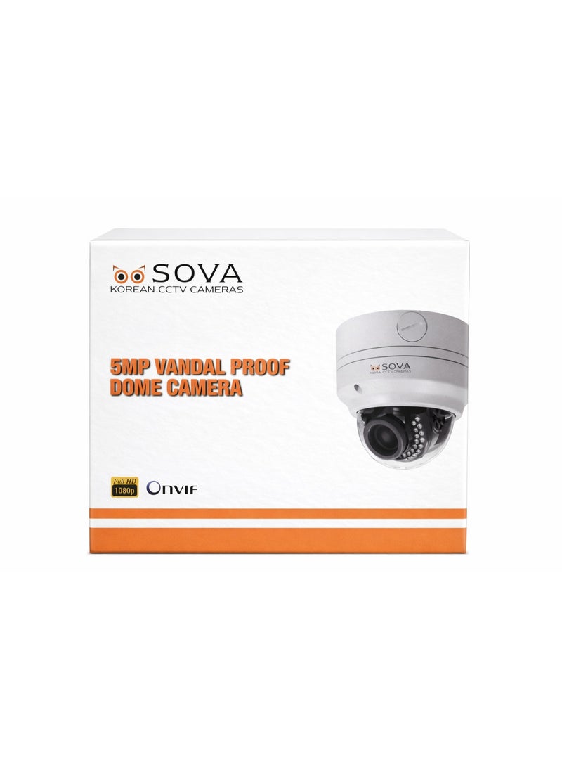 SOVA 5MP VANDAL PROOF DOME CAMERA - Image 1