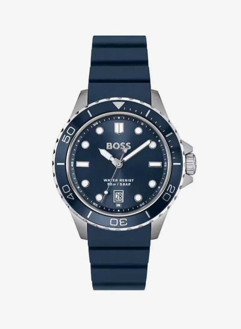 BOSS Quartz analog Watch with Silicone strap