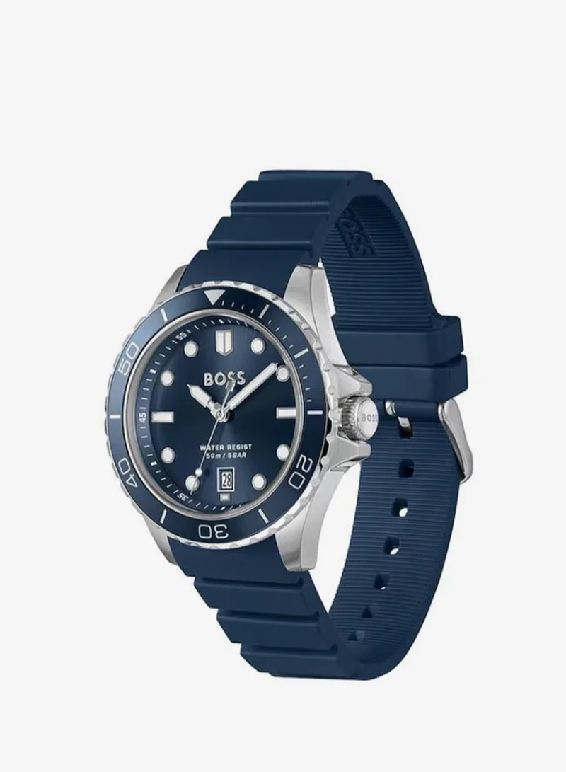 BOSS Quartz analog Watch with Silicone strap