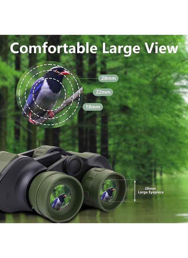 Arabest - 20x50 Adult High-Definition Binoculars with Upgraded Phone Adapter Waterproof High-Power Professional Binoculars with Casing and Strap for Low Light Night Vision in Hunting and Bird Watching 19x18x7cm - Image 1
