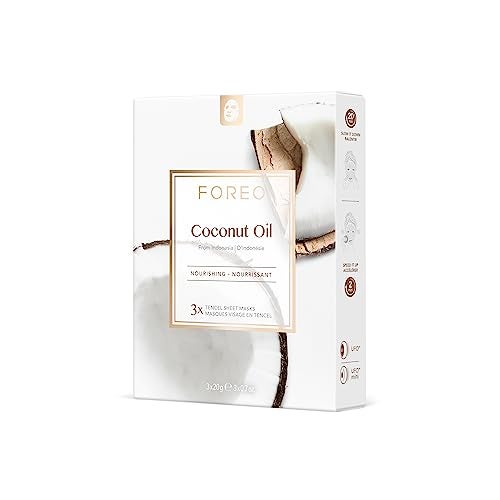 FOREO Coconut Oil Nourishing Sheet Mask for Dehydrated Skin, 3 pack, Deeply Moisturizing Clean Formula, Cruelty-free, Compatible with UFO devices - Image 4