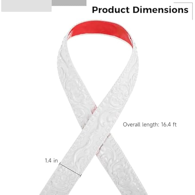 FLEXIBLE MOLDING TRIM WALL TRIM, 16.4 FEET SELF ADHESIVE PEEL AND STICK MOLDING CEILING MOLDING CABINET BORDER (WHITE) - Image 2